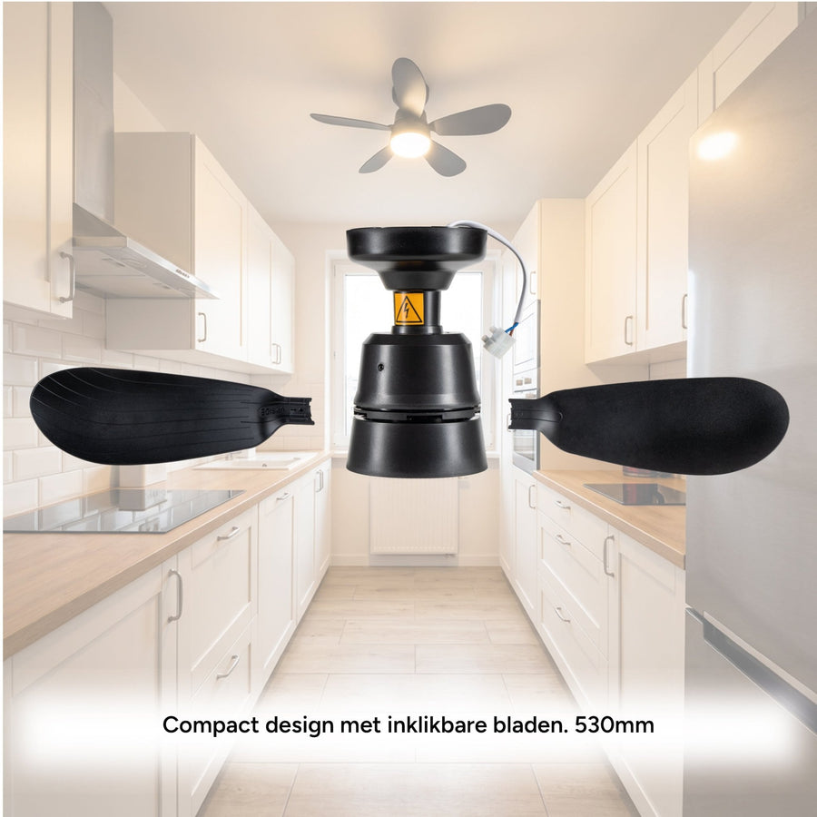 Plafondlamp met ventilator - 25W 1100lm 3000K/6500K Verwijderbare bladen Gemakkelijke installatie Plafondventilatoren led.gl