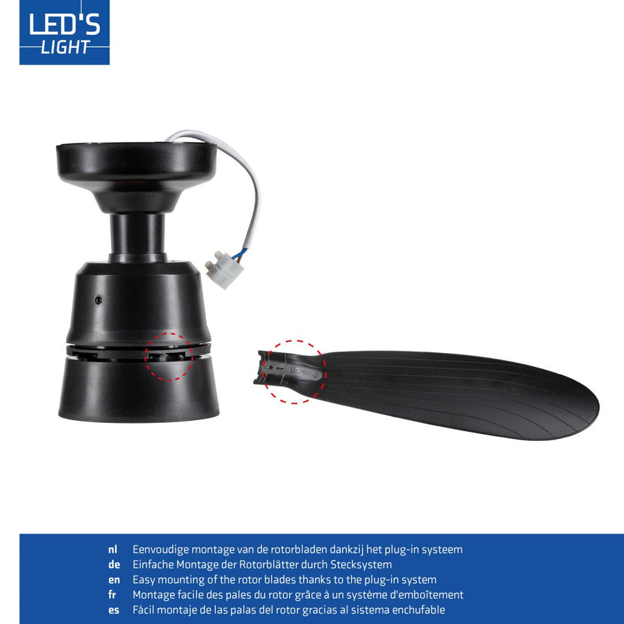 Plafondlamp met ventilator - 25W 1100lm 3000K/6500K Verwijderbare bladen Gemakkelijke installatie Plafondventilatoren led.gl