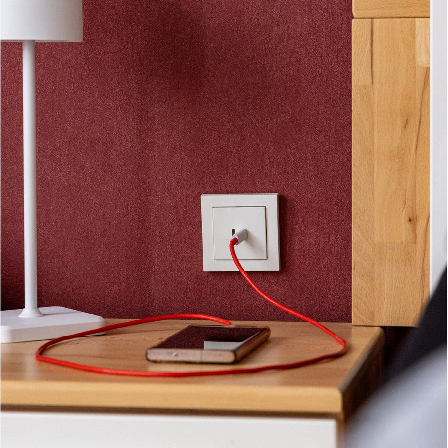 ProCharge USB-C inbouw wandcontactdoos stopcontact duo - 2 snelladers USB-C poorten - Universeel - Wit Stekkers led.gl