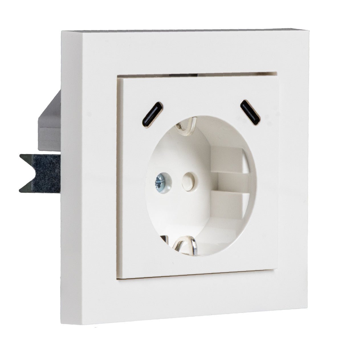 ProCharge USB-C wandcontactdoos inbouw met USB - 2 snelladers USB-C poorten - Universeel - Wit Stekkers led.gl