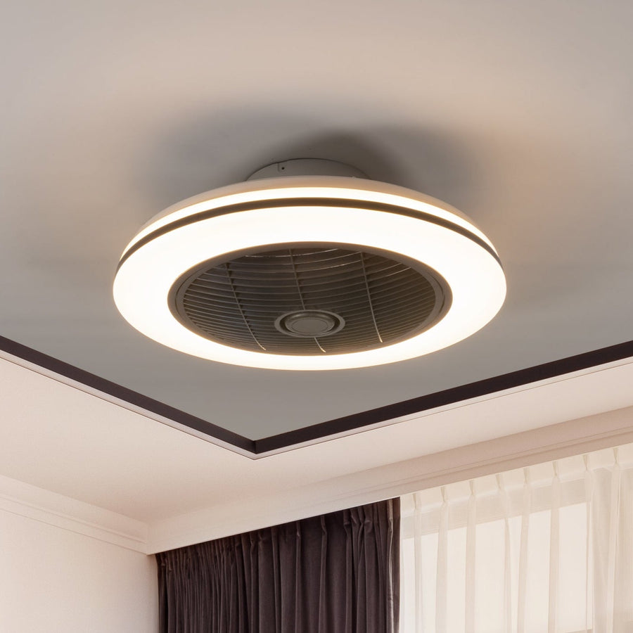 Proventa 3D Air Plafondventilator met verlichting 50 cm - Verspreidt lucht over hele kamer - Met afstandsbediening Plafondventilatoren led.gl