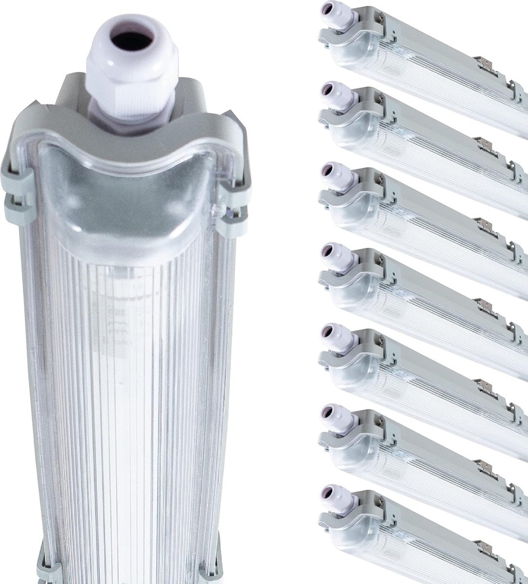Proventa LED TL 8 armaturen met lampen 150 cm - Koud wit licht 6500 K - Waterdicht - Voordeelverpakking - 8 stuks TL verlichting led.gl