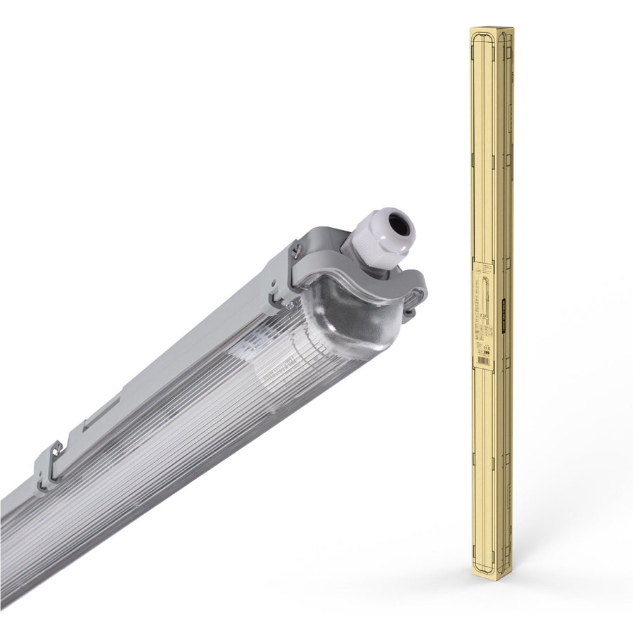 Proventa LED TL armaturen met lampen 120 cm - Koud wit licht 6500 K - Waterdicht - Complete set - 4 stuks TL verlichting led.gl