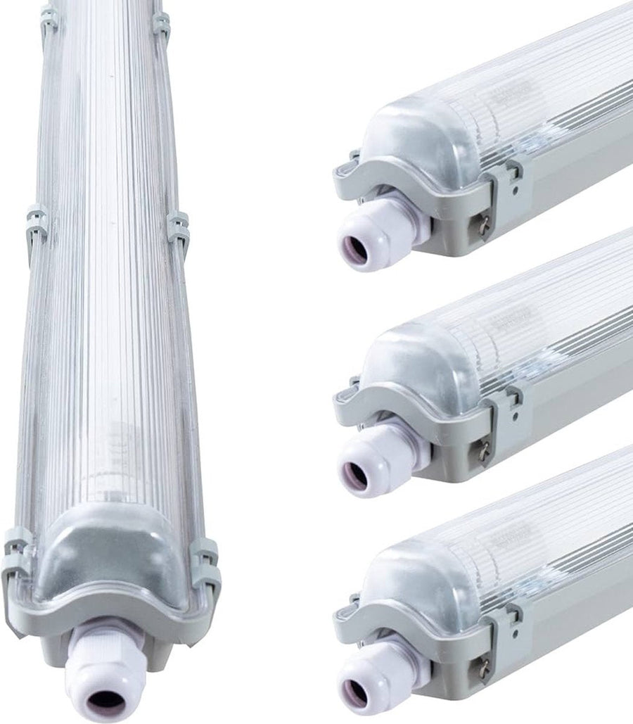 Proventa LED TL armaturen met lampen 120 cm - Koud wit licht 6500 K - Waterdicht - Complete set - 4 stuks TL verlichting led.gl
