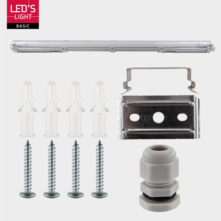 Proventa LED TL armaturen met lampen 120 cm - Koud wit licht 6500 K - Waterdicht - Voordeelverpakking - 8 stuks TL verlichting led.gl