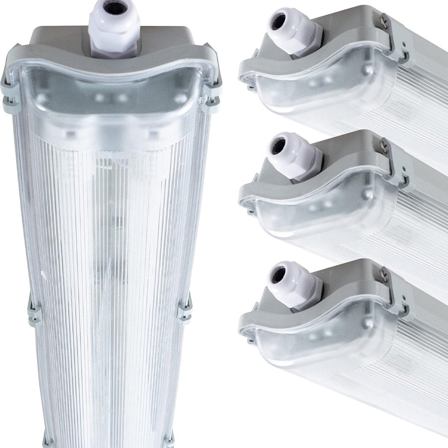 4 PACK - LED TL dubbel armaturen met 8 lampen 120 cm - Koud wit licht 6500 K - Waterdicht TL verlichting led.gl