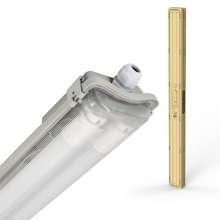 4 PACK - LED TL dubbel armaturen met 8 lampen 120 cm - Koud wit licht 6500 K - Waterdicht TL verlichting led.gl