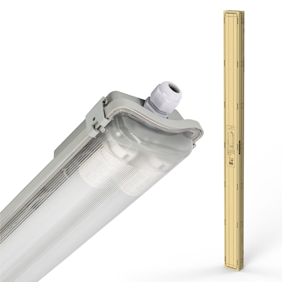 Proventa LED TL dubbel armatuur met 2 buizen 150 cm - Koud wit licht 6500 K - Waterdicht - Complete set TL verlichting led.gl