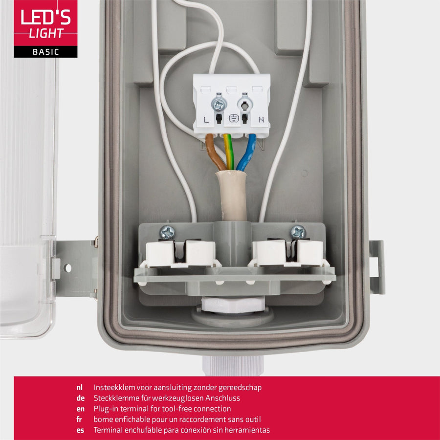 LED's Light LED TL dubbel armatuur met 2 lampen 120 cm - Koud wit licht 6500 K - Waterdicht - Complete set TL verlichting led.gl