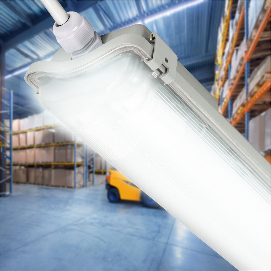 LED's Light LED TL dubbel armatuur met 2 lampen 120 cm - Koud wit licht 6500 K - Waterdicht - Complete set TL verlichting led.gl