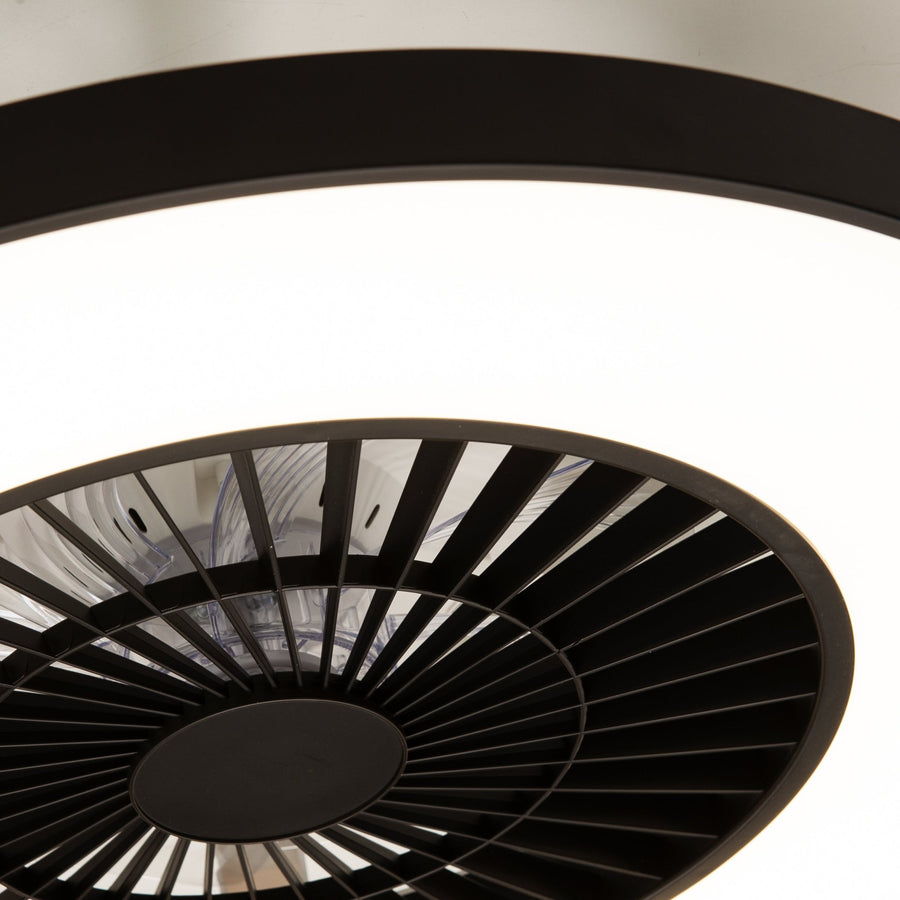 Proventa Premium Plafondventilator met lamp 60 cm - Zomer- en winterstand met afstandsbediening - Zwart Plafondventilatoren led.gl