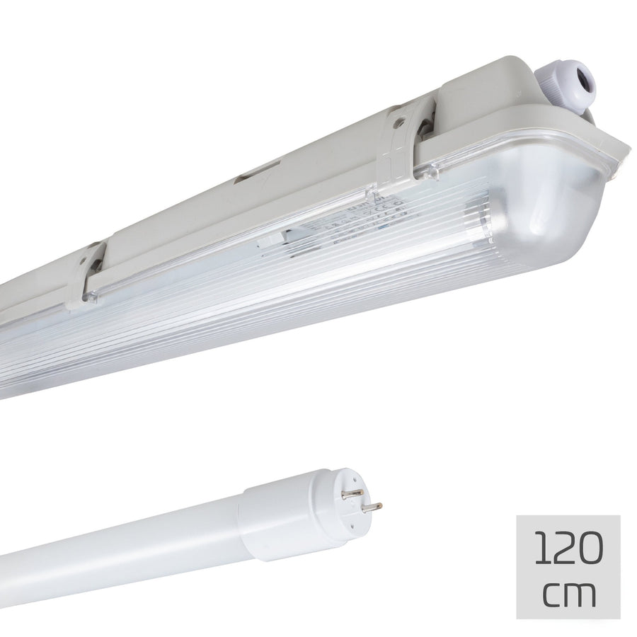 Proventa LED TL armatuur met lamp 120 cm - Koud wit licht 6500 K - Waterdicht - Complete set TL verlichting led.gl