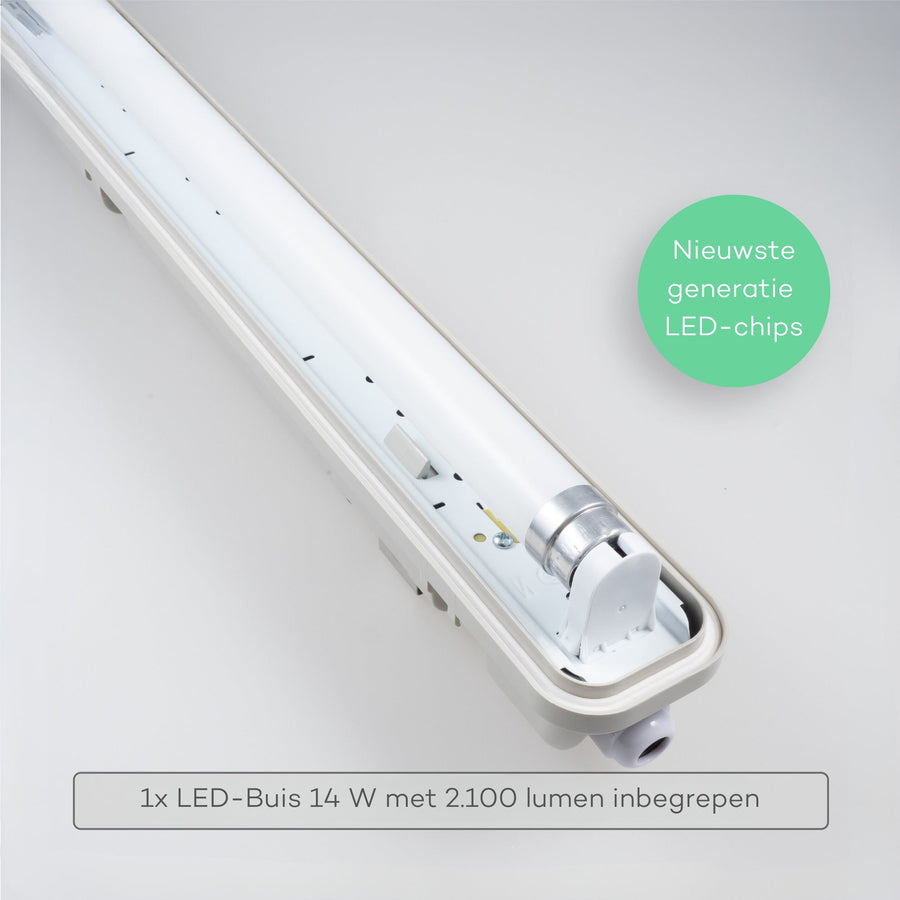 Proventa LED TL armatuur met lamp 120 cm - Koud wit licht 6500 K - Waterdicht - Complete set TL verlichting led.gl