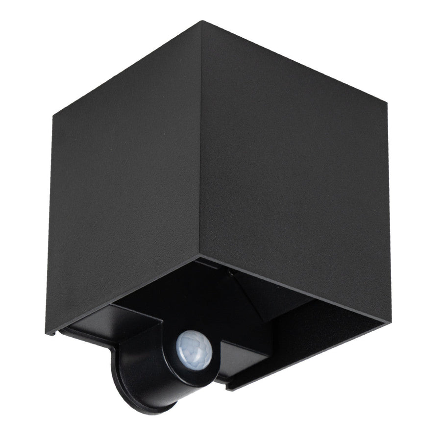 Lumo Qube Sensor Wandlamp Buitenlamp met lichtbron - 380lm 1800K - Zwart Wandlampen led.gl