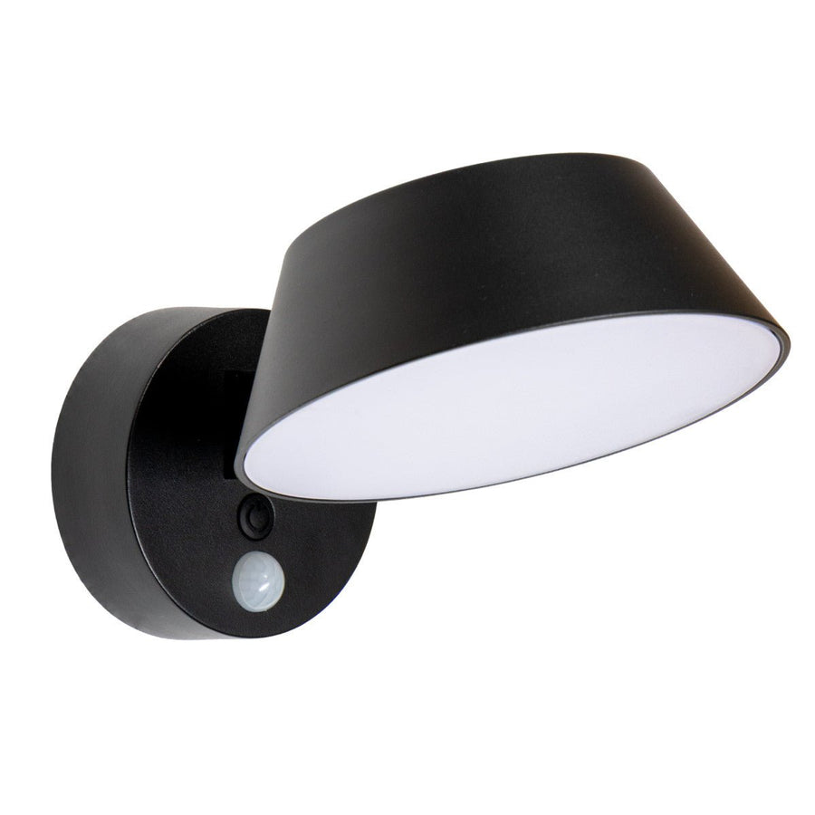 Solar Wandlamp Buitenlamp met Bewegingssensor - 350lm - 4000K - Zwart - IP54 - Sensor led.gl