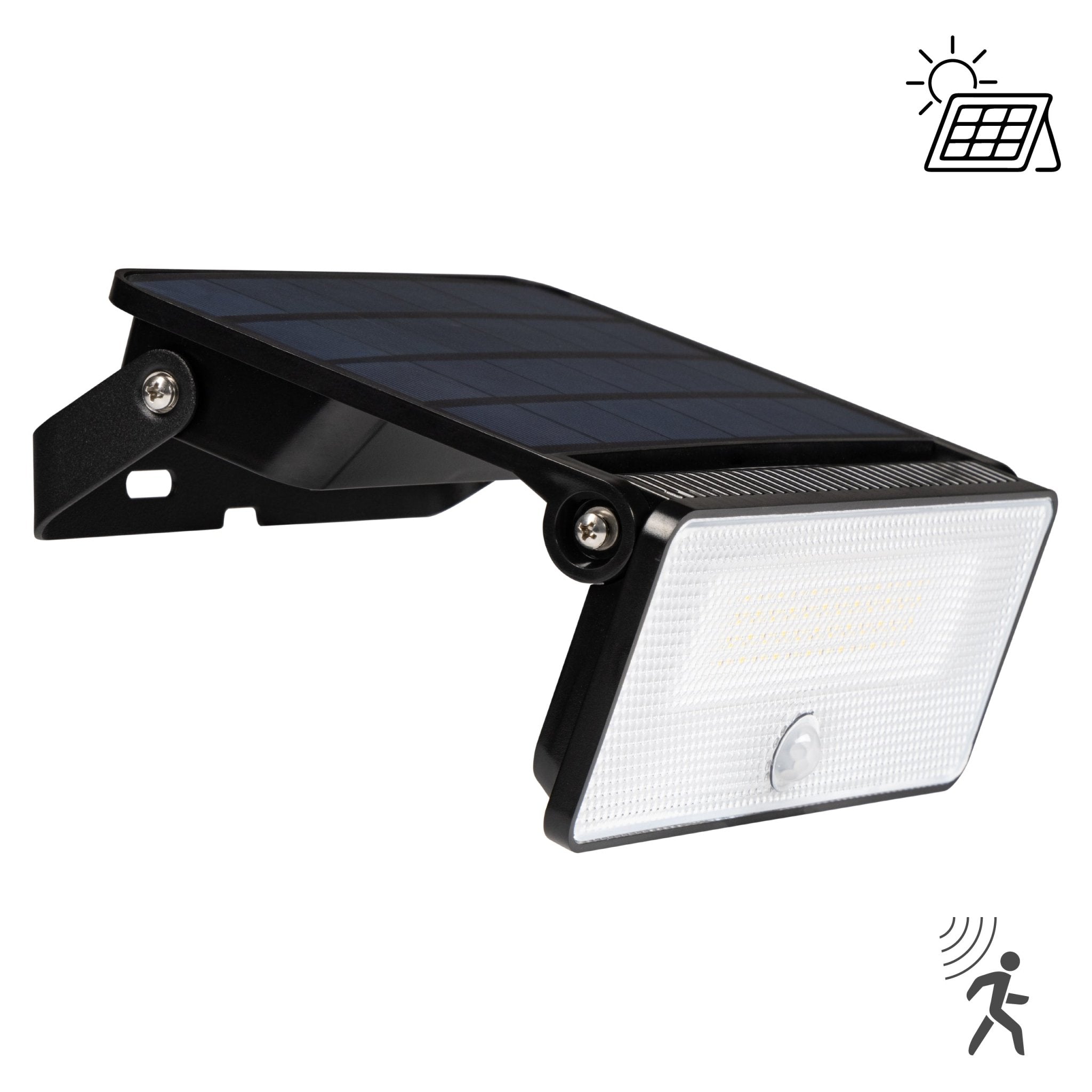 Slim Solar LED Buitenlamp 1600 lm met sensor - Bewegingssensor en nachtsensor - Draadloos - Zwart Buitenlampen led.gl
