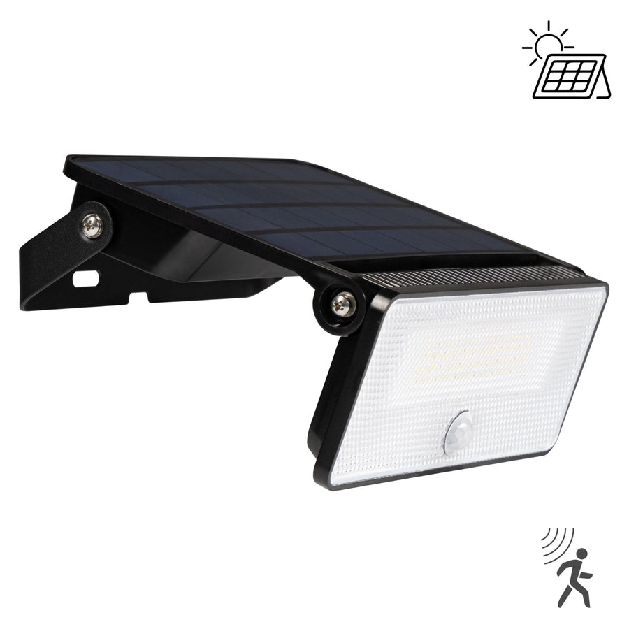 Slim Solar LED Buitenlamp 1600 lm met sensor - Bewegingssensor en nachtsensor - Draadloos - Zwart Buitenlampen led.gl