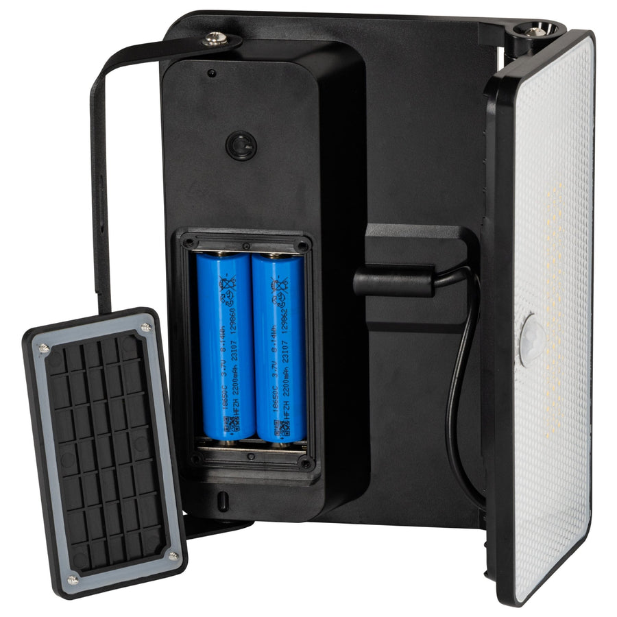 Slim Solar LED Buitenlamp 1600 lm met sensor - Bewegingssensor en nachtsensor - Draadloos - Zwart Buitenlampen led.gl