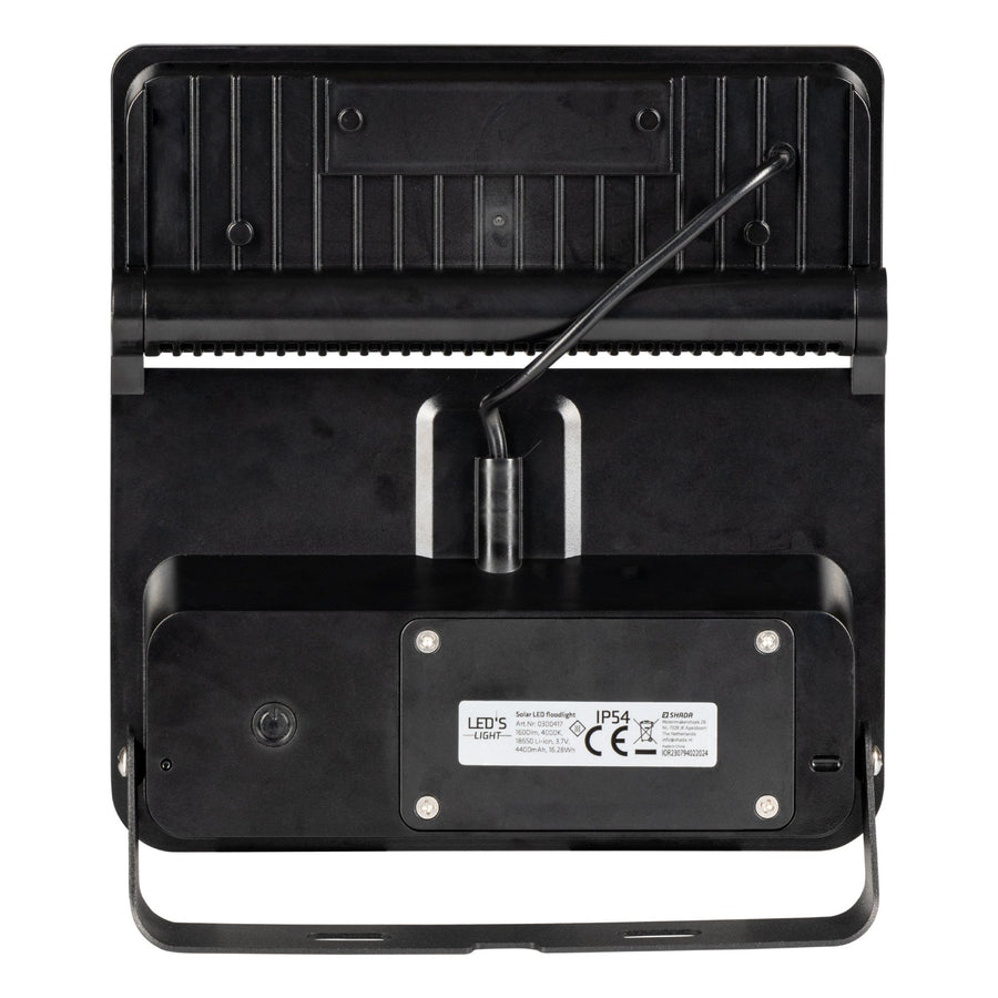 Slim Solar LED Buitenlamp 1600 lm met sensor - Bewegingssensor en nachtsensor - Draadloos - Zwart Buitenlampen led.gl