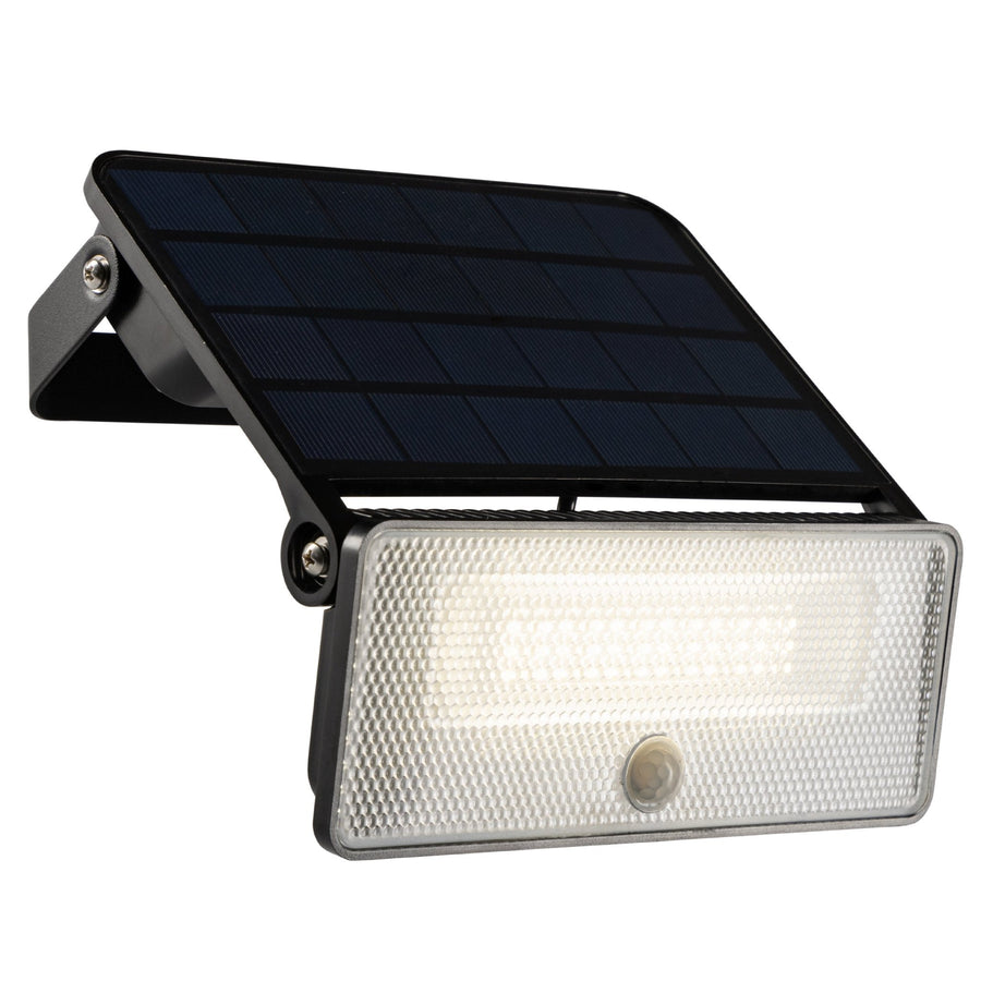 Slim Solar LED Buitenlamp 1600 lm met sensor - Bewegingssensor en nachtsensor - Draadloos - Zwart Buitenlampen led.gl