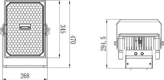 Ultra LED Schijnwerper 75000 lumen - voor bouwterreinen, sportvelden en stadion - 500W - IP66 Bouwlampen led.gl