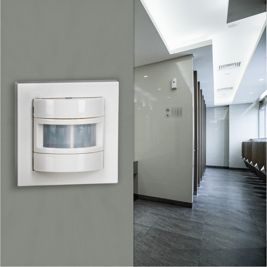 Wandschakelaar met Bewegingssensor - 55 x 55 mm inbouw - Compatibel met LED - Wit led.gl