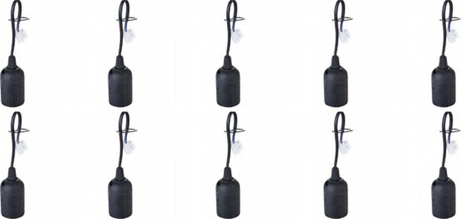 10 x Verhuisfitting E27 met kroonsteen - Set van 10 E27 lampfittingen max. 60W Verhuisfittingen led.gl
