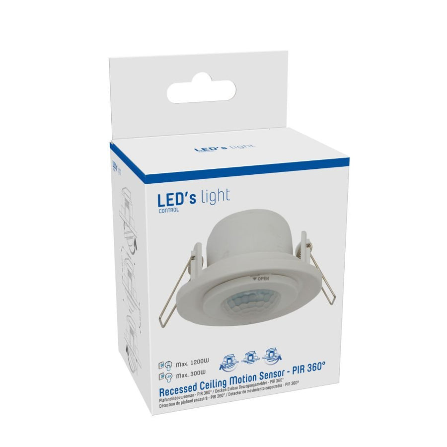 LED's Light Inbouw Bewegingsmelder - 0 tot 1200W - Detectiebereik van 8 meter Sensoren led.gl