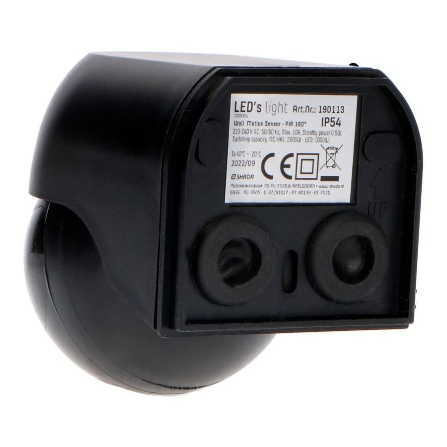 LED's Light 2-in-1 Bewegingsmelder met Afstandsbediening - Detecteert schemer en beweging - Zwart Sensoren led.gl