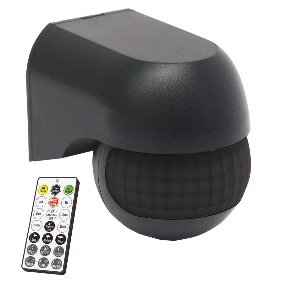 LED's Light 2-in-1 Bewegingsmelder met Afstandsbediening - Detecteert schemer en beweging - Zwart Sensoren led.gl