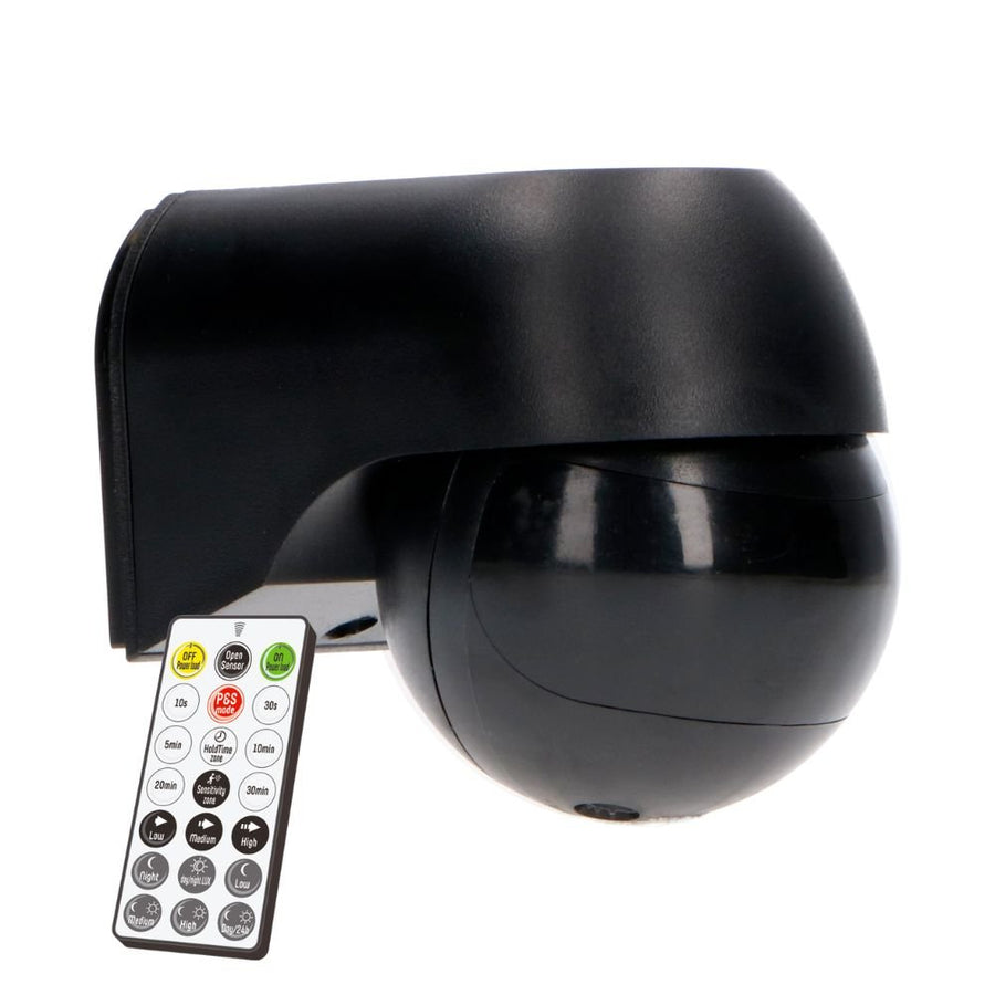 LED's Light 2-in-1 Bewegingsmelder met Afstandsbediening - Detecteert schemer en beweging - Zwart Sensoren led.gl