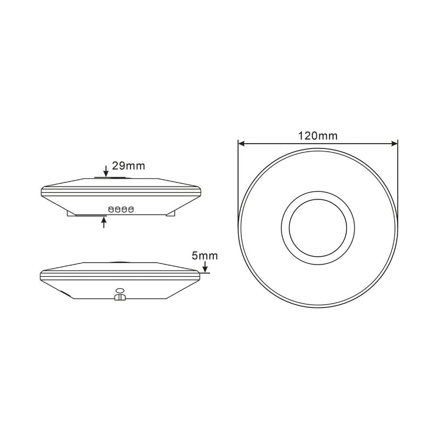 2in1 bewegingsmelder plafond - Bewegingssensor & Daglichtsensor - 6 meter bereik Sensoren led.gl