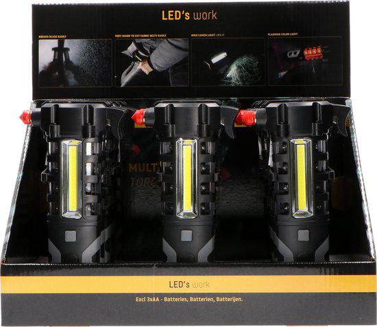 LED's Light 3-in-1 Noodverlichting - Ideaal voor in de auto - Oplaadbaar en draadloos - 2 lichtpunten - 300 Lumen Noodverlichting led.gl