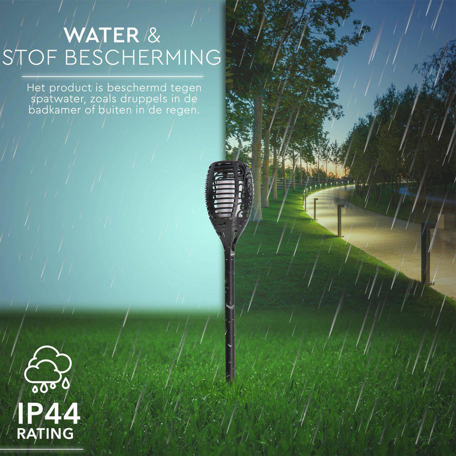 3in1 Solar Tuinlamp Fakkel met sensor - Priklamp, Wandlamp en tafellamp in 1 - 41 cm Buitenlampen led.gl