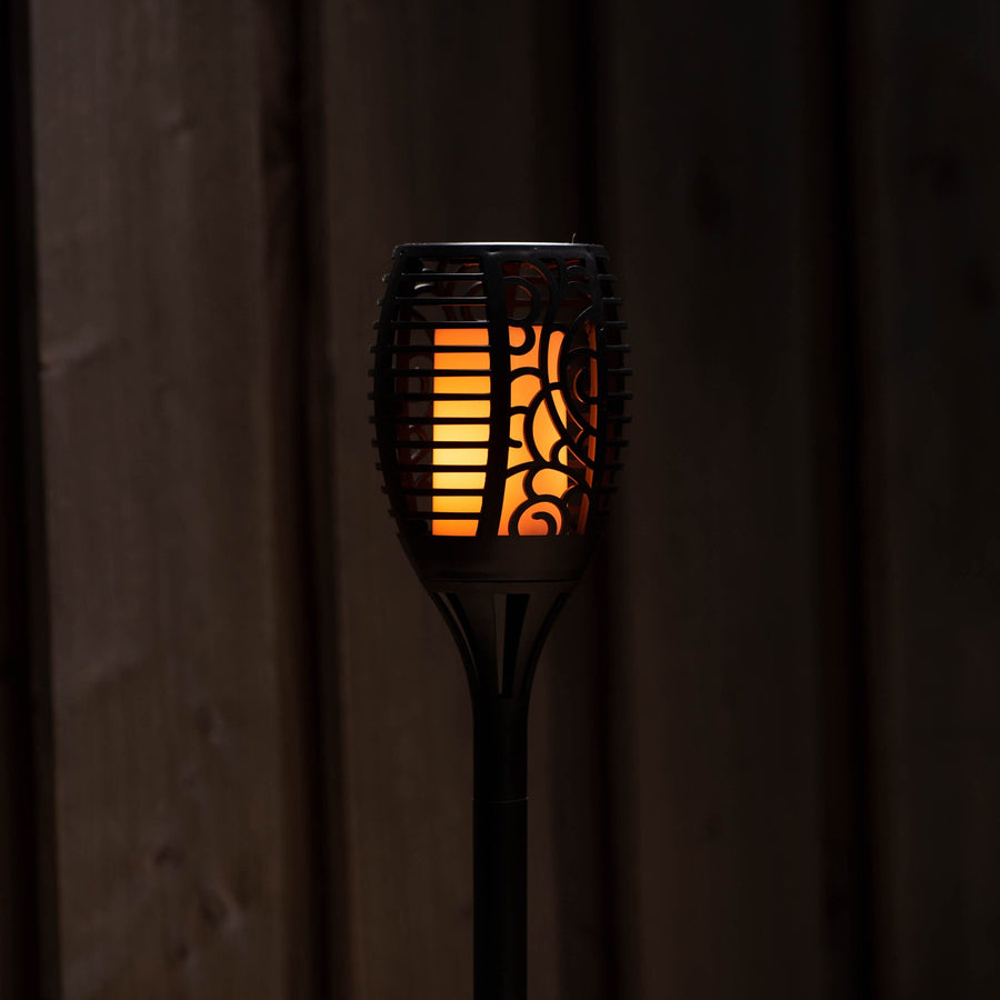 3in1 Solar Tuinlamp Fakkel met sensor - Priklamp, Wandlamp en tafellamp in 1 - 41 cm Buitenlampen led.gl