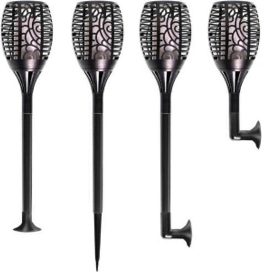 3in1 Solar Tuinlamp Fakkel met sensor - Priklamp, Wandlamp en tafellamp in 1 - 41 cm Buitenlampen led.gl
