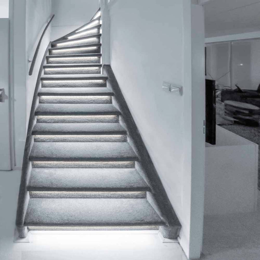 LED's Light Complete LED Trapverlichting set - 15 treden x 80 cm - Lengte aanpasbaar - Koud wit licht Trapverlichting led.gl