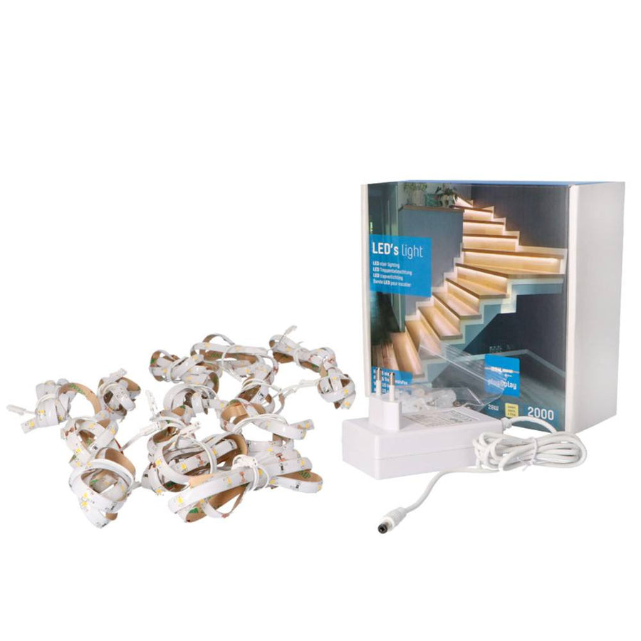 LED's Light Complete LED Trapverlichting set - 15 treden x 80 cm - Lengte aanpasbaar - Koud wit licht Trapverlichting led.gl