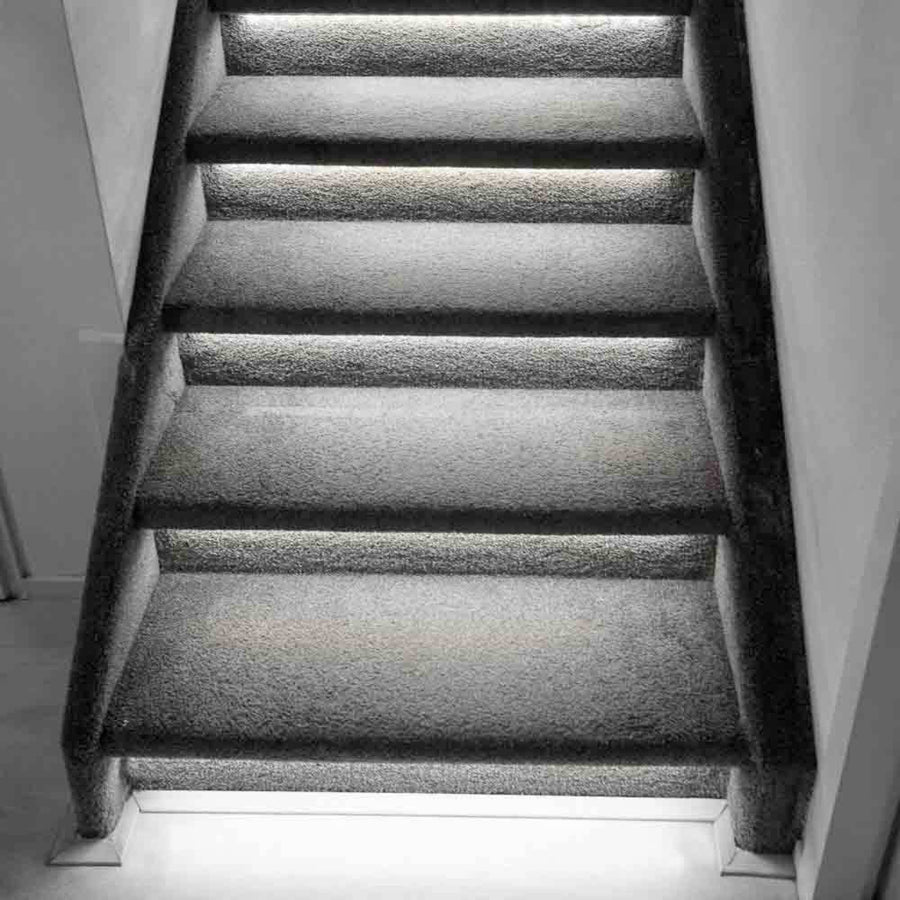 LED's Light Complete LED Trapverlichting set - 15 treden x 80 cm - Lengte aanpasbaar - Koud wit licht Trapverlichting led.gl