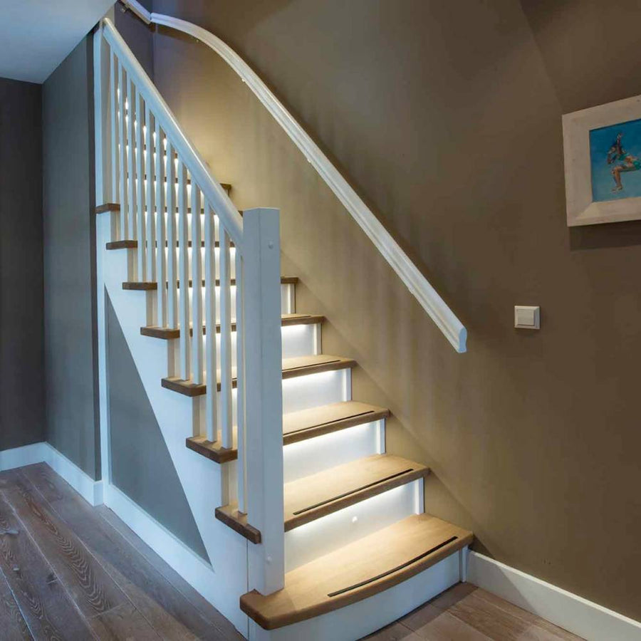 LED's Light Complete LED Trapverlichting Set - 15 treden x 80 cm - Lengte aanpasbaar - Warm wit licht Trapverlichting led.gl