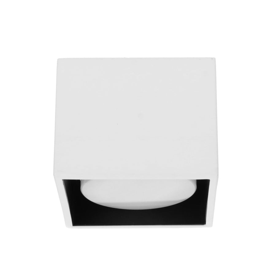 LED's Light Cube LED Plafondlamp - 1 lichtpunt - Draaibaar licht - Staal - 10 x 8 cm - Wit Plafondlampen led.gl