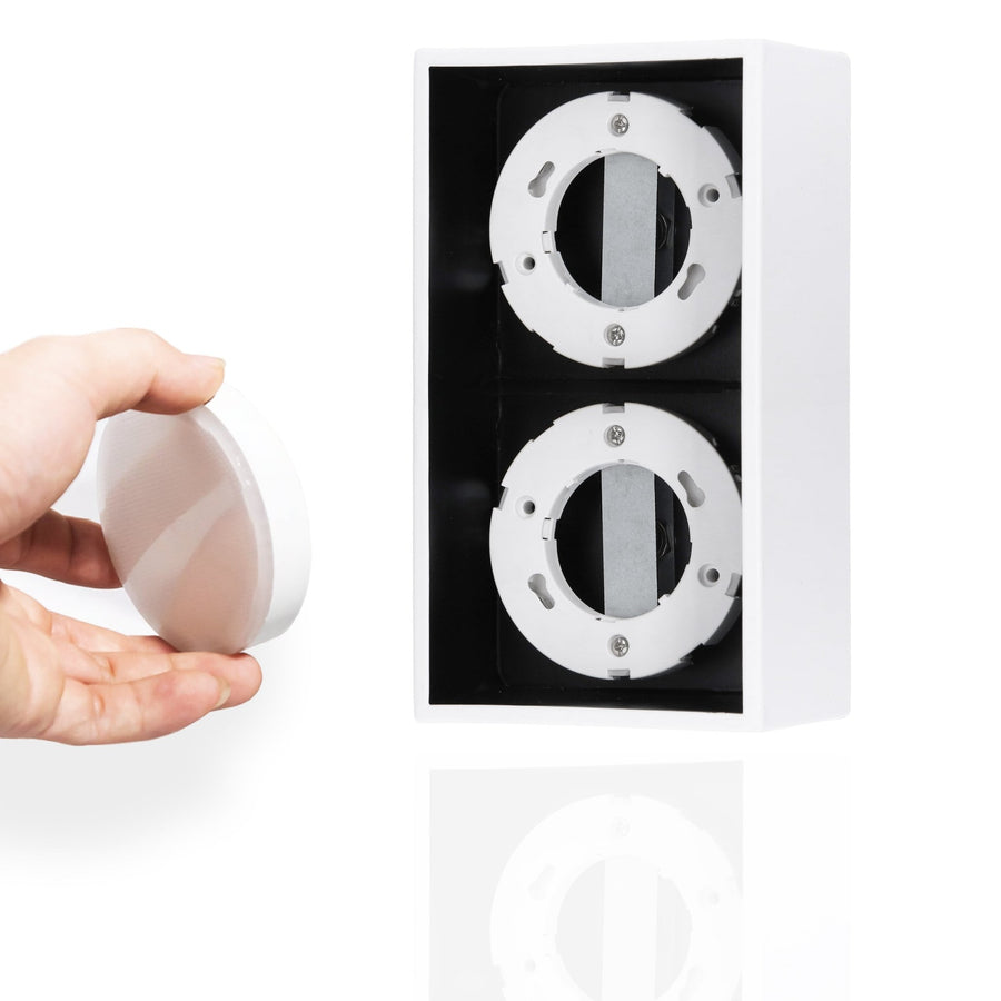 LED's Light Cube LED Plafondlamp - 2 lichtpunten - Draaibaar licht - Staal - 20 x 8 cm - Wit Plafondlampen led.gl