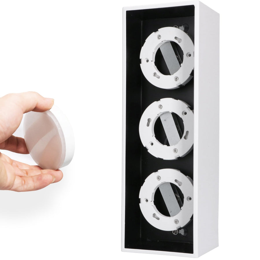 LED's Light Cube LED Plafondlamp - 3 lichtpunten - Draaibaar licht - Staal - 30 x 8 cm - Wit Plafondlampen led.gl