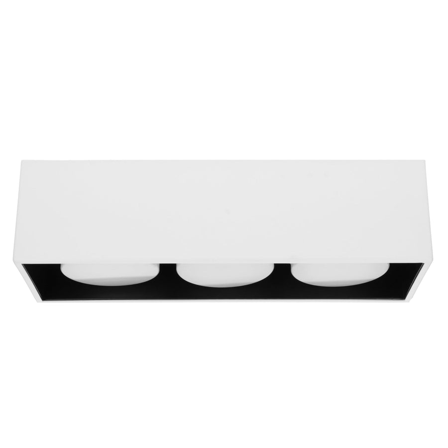 LED's Light Cube LED Plafondlamp - 3 lichtpunten - Draaibaar licht - Staal - 30 x 8 cm - Wit Plafondlampen led.gl