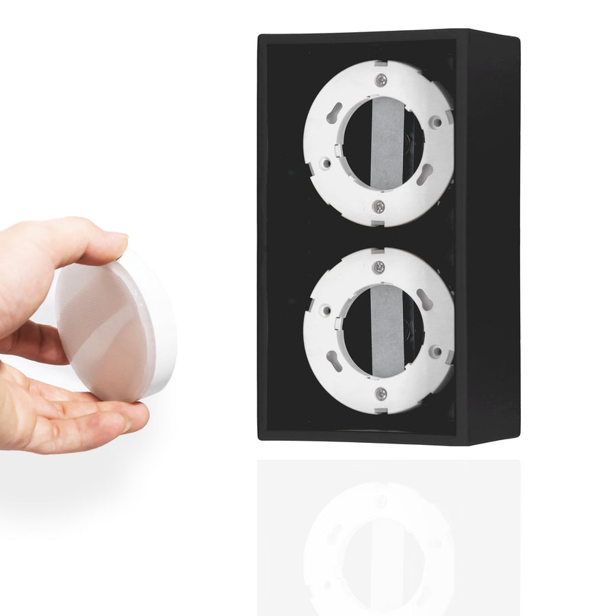 LED's Light Cube LED Plafondlamp - 2 lichtpunten - Draaibaar licht - Staal - 20 x 8 cm - Zwart Plafondlampen led.gl