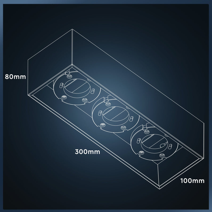 LED's Light Cube LED Plafondlamp - 3 lichtpunten - Draaibaar licht - Staal - 30 x 8 cm - Zwart Plafondlampen led.gl
