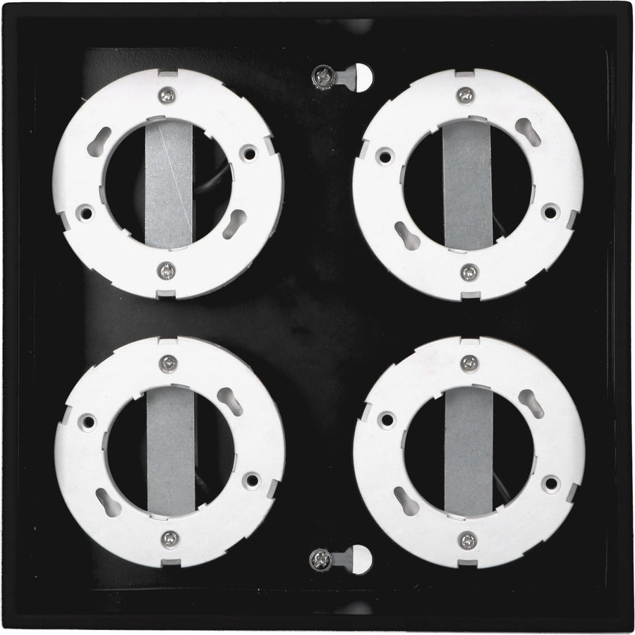 LED's Light Cube LED Plafondlamp - 4 lichtpunten - Draaibaar licht - Staal - 20 x 20 cm - Zwart Plafondlampen led.gl