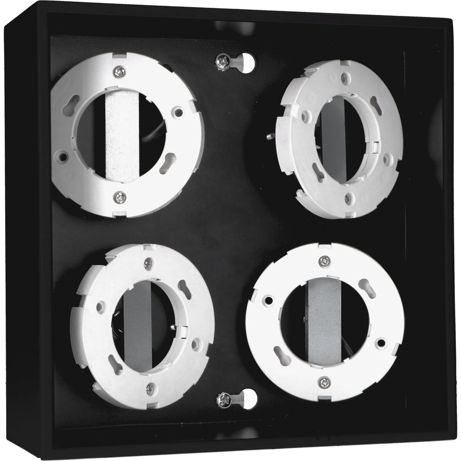 LED's Light Cube LED Plafondlamp - 4 lichtpunten - Draaibaar licht - Staal - 20 x 20 cm - Zwart Plafondlampen led.gl