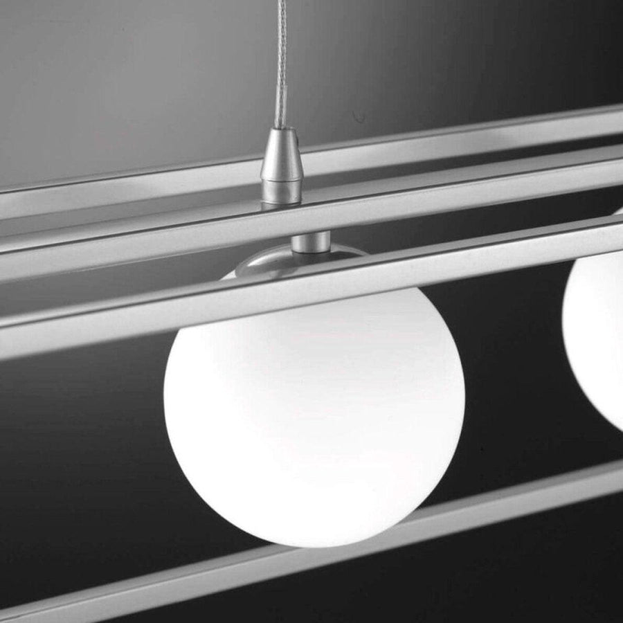 Deco Hanglamp eetkamer met 6 lichtpunten - In hoogte verstelbaar - LED lampen inbegrepen - Zilver Hanglampen led.gl