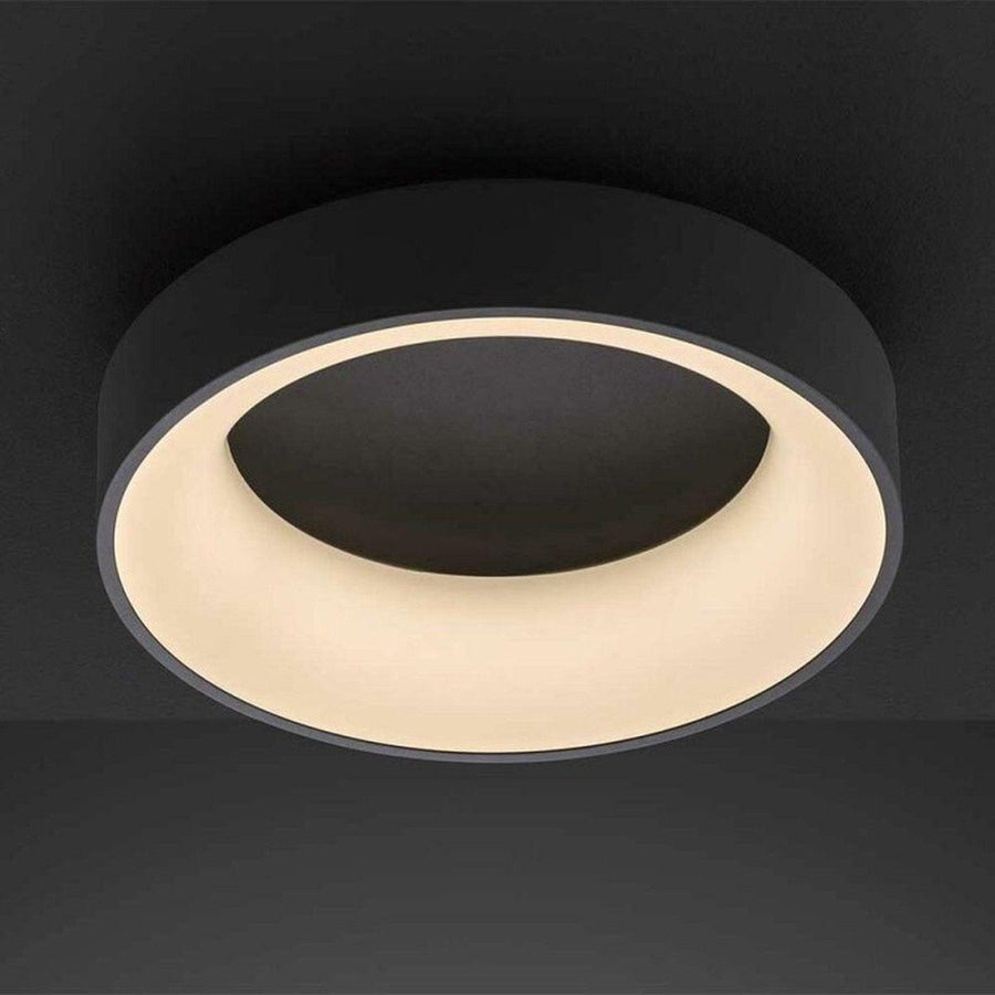 Deco Plafondlamp zwart Ø 45 cm met afstandsbediening - Dimbaar wit licht - Achtergrondverlichting Plafondlampen led.gl